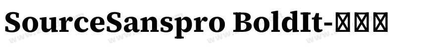 SourceSanspro BoldIt字体转换